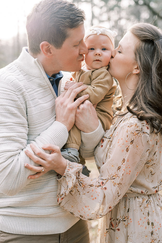 Lexington Family Photographer mom kissing baby